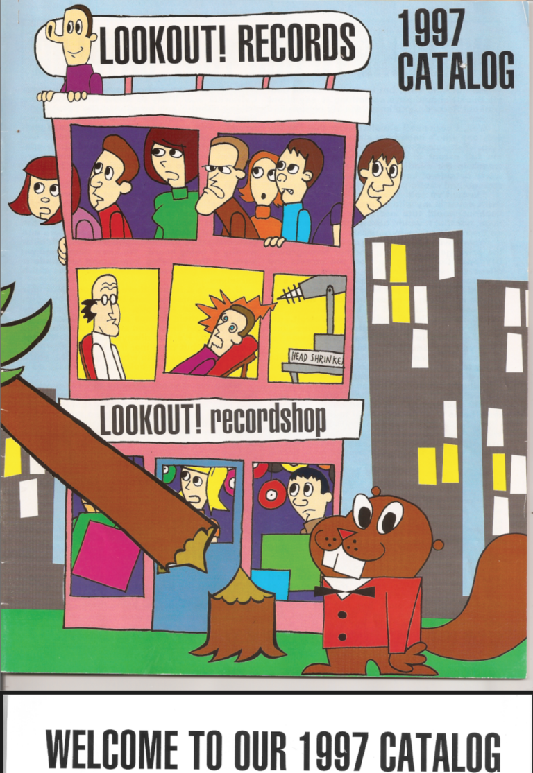 Cover of 1997 catalog from Lookout Records