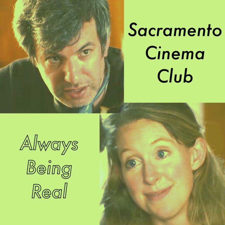 A man and woman on bright green background